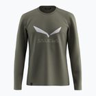 Чоловічий лонгслів Salewa Solidlogo Dry faded green