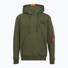 Кофта чоловіча Alpha Industries Red Stripe Hoodie dark green