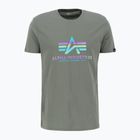 Футболка чоловіча Alpha Industries Basic Rainbow Reflective vintage green