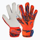 Дитячі воротарські рукавиці Reusch Attrakt Solid Finger Support Junior hyper orng/elec сині