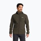 Куртка вітрозахисна чоловіча Jack Wolfskin Wild Winds Hooded obsidian moss