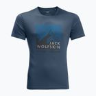 Футболка трекінгова чоловіча Jack Wolfskin Peak Graphic блакитна 1807182_1383
