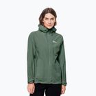 Куртка дощовик жіноча Jack Wolfskin Pack & Go Shell зелена 1111514_4151_005