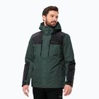 Чоловіча куртка Jack Wolfskin Jasper 3в1 від дощу чорно-оливкова