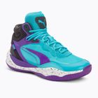Кросівки для баскетболу чоловічі PUMA Playmaker Pro Mid purple glimmer/bright aqua/strong gray/white