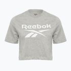 Футболка жіноча Reebok Identity Big Logo Crop Tee medium grey heather