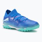 Дитячі футбольні бутси PUMA Future 7 Match TT + Mid Jr сині / пума білі / електрична м'ята