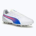 Кросівки футбольні дитячі PUMA King Match FG/AG Jr puma white/bluemazing/flat light grey/sunset glow