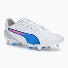 Кросівки футбольні чоловічі PUMA King Pro MxSG puma white/bluemazing/flat light grey/sunset glow