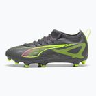 Кросівки футбольні дитячі PUMA Ultra 5 Match FG/AG Jr matte aged silver/yellow alert/puma aged silver