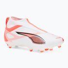 Кросівки футбольні дитячі PUMA Ultra 5 Match+ LL FG/AG Jr puma white/puma black/glowing red