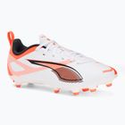 Кросівки футбольні дитячі PUMA Ultra 5 Play FG/AG Jr puma white/puma black/glowing red