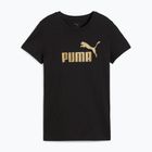 Футболка жіноча PUMA ESS Metallic No. 1 Logo Tee puma black/metallic gold