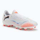 Кросівки футбольні чоловічі PUMA Future 8 Play FG/AG puma white/puma black/glowing red