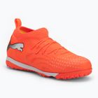 Кросівки футбольні дитячі PUMA Future 9 Match TT + Mid Jr glowing red/puma white/puma black/puma silver