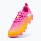 Кросівки футбольні дитячі PUMA Future 9 Play FG/AG Jr poison pink/puma wht/sun stream/bright aqua/puma blk