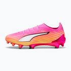 Кросівки футбольні PUMA Ultra 6 Ultimate FG poison pink/puma wht/sun stream/bright aqua/puma blk
