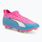 Кросівки футбольні дитячі PUMA Ultra 6 Match FG/AG Jr poison pink/puma wht/sun stream/bright aqua/puma blk