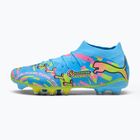 Кросівки для футболу PUMA Future 9 Match Advanced Level FG/AG puma white/blue glimmer/pink glimmer/yellow alert