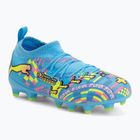 Футбольне взуття дитяче PUMA Future 9 Match Advanced Level FG/AG Jr puma white/blue glimmer/pink glimmer/yellow alert