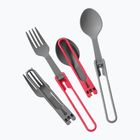 Набір столових приборів MSR Spoon & Fork 4 червоні/сірі
