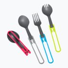 Набір складних столових приборів MSR Spork 4 червоні/сірі/сині/зелені