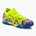 Футбольні бутси дитячі PUMA Future Match Energy Tt + Mid Jr ultra blue/yellow alert/luminous pink