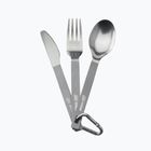 Набір столових приборів Esbit 3-Pcs Titanium Cutlery-Set W/ Carabiner And Pocket titanium
