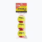 Тенісні м'ячі дитячі Dunlop Stage 3 3 шт. червоно-жовті 601340