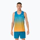 Футболка для бігу чоловіча ASICS Road Fade Singlet aegean blue/yamabuki