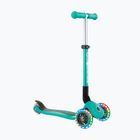 Самокат трьохколісний дитячий Globber Junior Foldable Lights dark emerald green