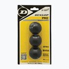 М'ячі для сквошу Dunlop Pro Blister 3 шт. чорні 700109