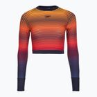 Лонгслів для плавання жіночий Speedo Placement Wrap Back Top blue/orange