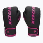 Рукавиці боксерські RDX F6 чорно-рожеві BGR-F6MP