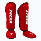 Захист гомілок та стоп RDX T1 Shin Instep guards red/white