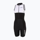 Комбінезон для тріатлону жіночий ZONE3 Lava Long Distance Trisuit black/white/green