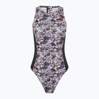 Жіночий злитий купальник ZONE3 Pacific Koa High Neck чорний/зелений