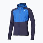 Чоловіча бігова куртка Mizuno Warmalite Hybrid FZ вечірня синя/серфінг плетіння