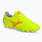 Кросівки футбольні чоловічі Mizuno Morelia Neo IV Pro MD safety yellow/fiery coral 2/galaxy silver