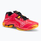 Волейбольні кросівки Mizuno Wave Lightning Z8 сяючі червоні / білі / морквяний завиток