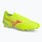 Кросівки футбольні чоловічі Mizuno Morelia Neo IV Β Elite MD safety yellow/fiery coral 2/galaxy silver