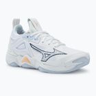 Жіночі волейбольні кросівки Mizuno Wave Momentum 3 білі / темно-синій півонія / персиковий парфе