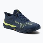 Чоловічі кросівки Mizuno Wave Daichi 8 темно-синій півонія/яскраво-зелений/сукня синій