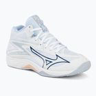 Кросівки для волейболу жіночі Mizuno Thunder Blade Z Mid white/navy peony/peach parfait