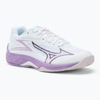 Кросівки волейбольні дитячі Mizuno Lightning Star Z7 white/patrician purple/quince