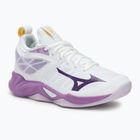 Кросівки волейбольні жіночі Mizuno Wave Dimension white/patrician purple/quince