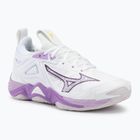 Кросівки волейбольні жіночі Mizuno Wave Momentum 3 white/patrician purple/quince