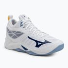 Волейбольне взуття Mizuno Wave Dimension Mid біле/bellwether синє/belairblu