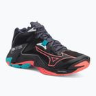 Кросівки волейбольні Mizuno Wave Lightning Z8 Mid black/neon flame/peacock blue