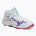 Кросівки волейбольні жіночі Mizuno Thunder Blade Z Mid white/violet indigo/camelliaros